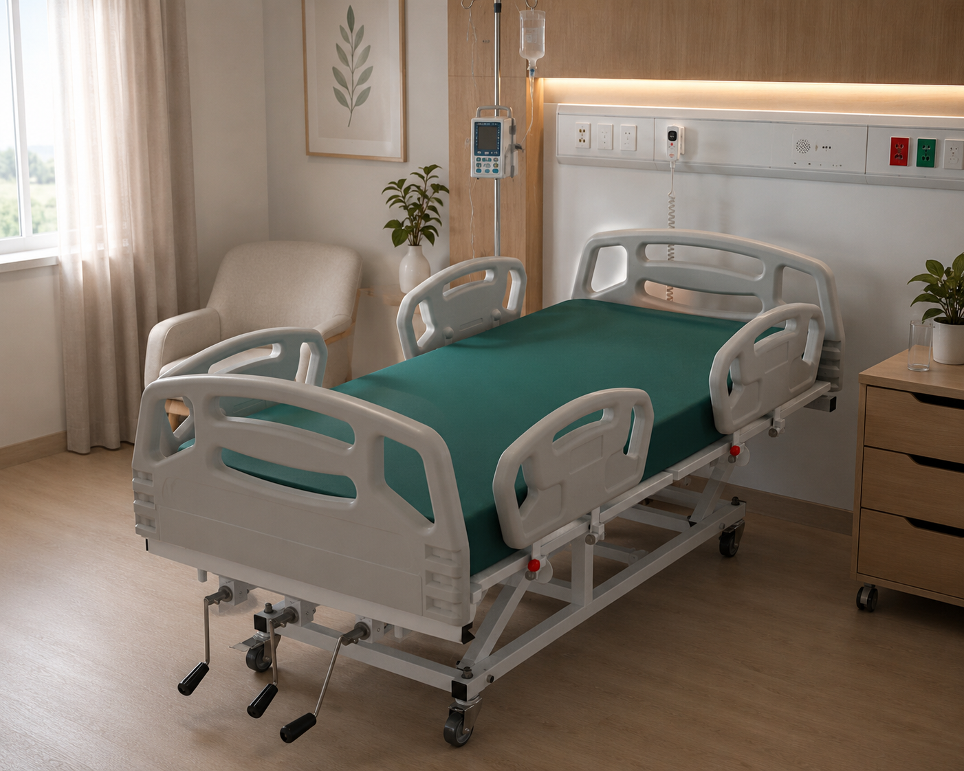Cama hospitalar manual 3 movimentos luxo Vital Scheffer
